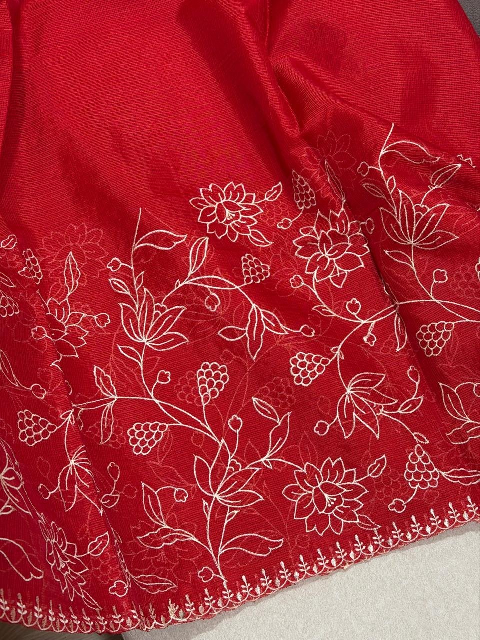Floral Muse (Kota saree) Red - Image 2