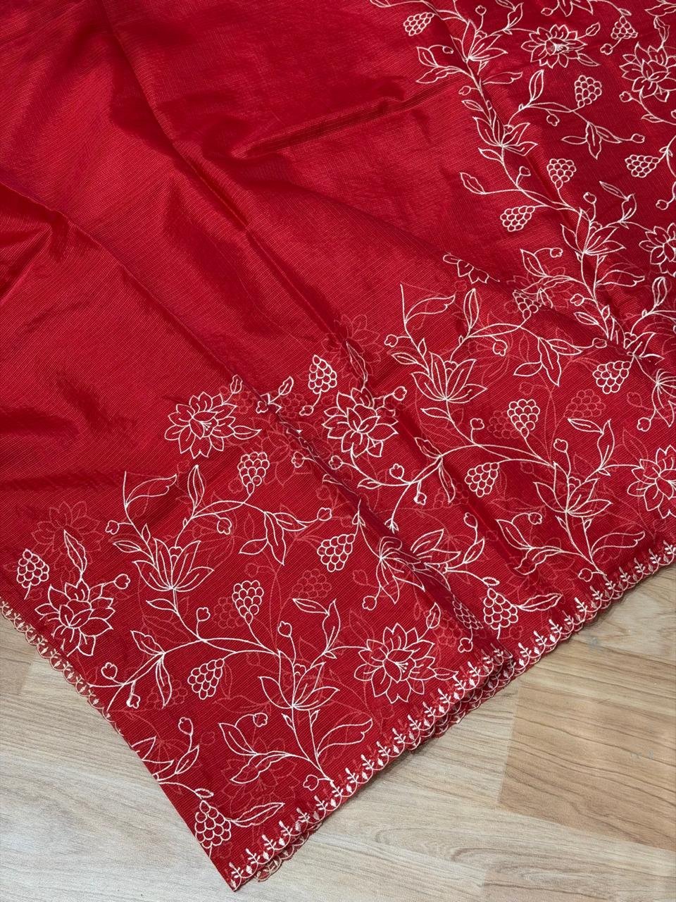 Floral Muse (Kota saree) Red - Image 3