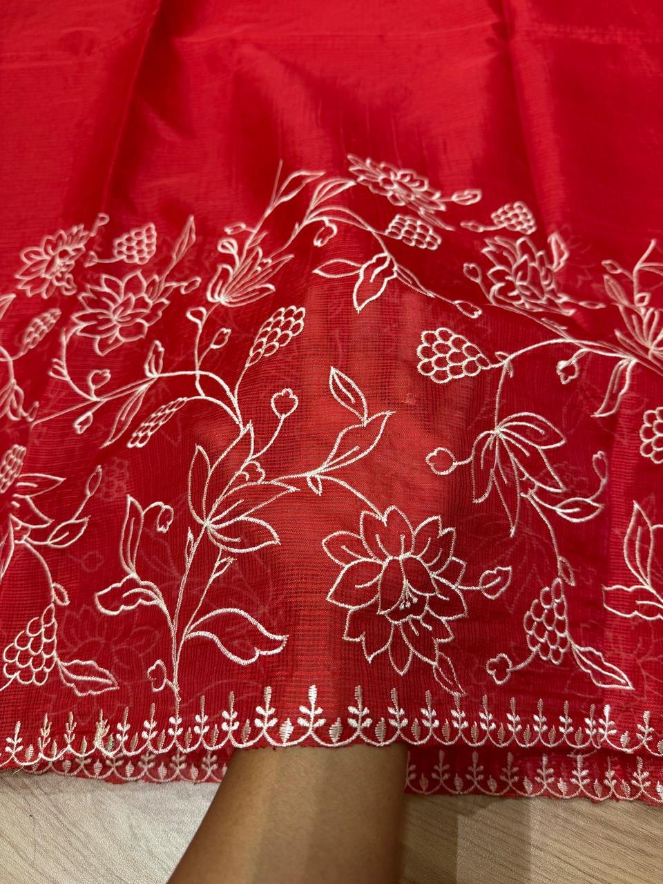 Floral Muse (Kota saree) Red - Image 5