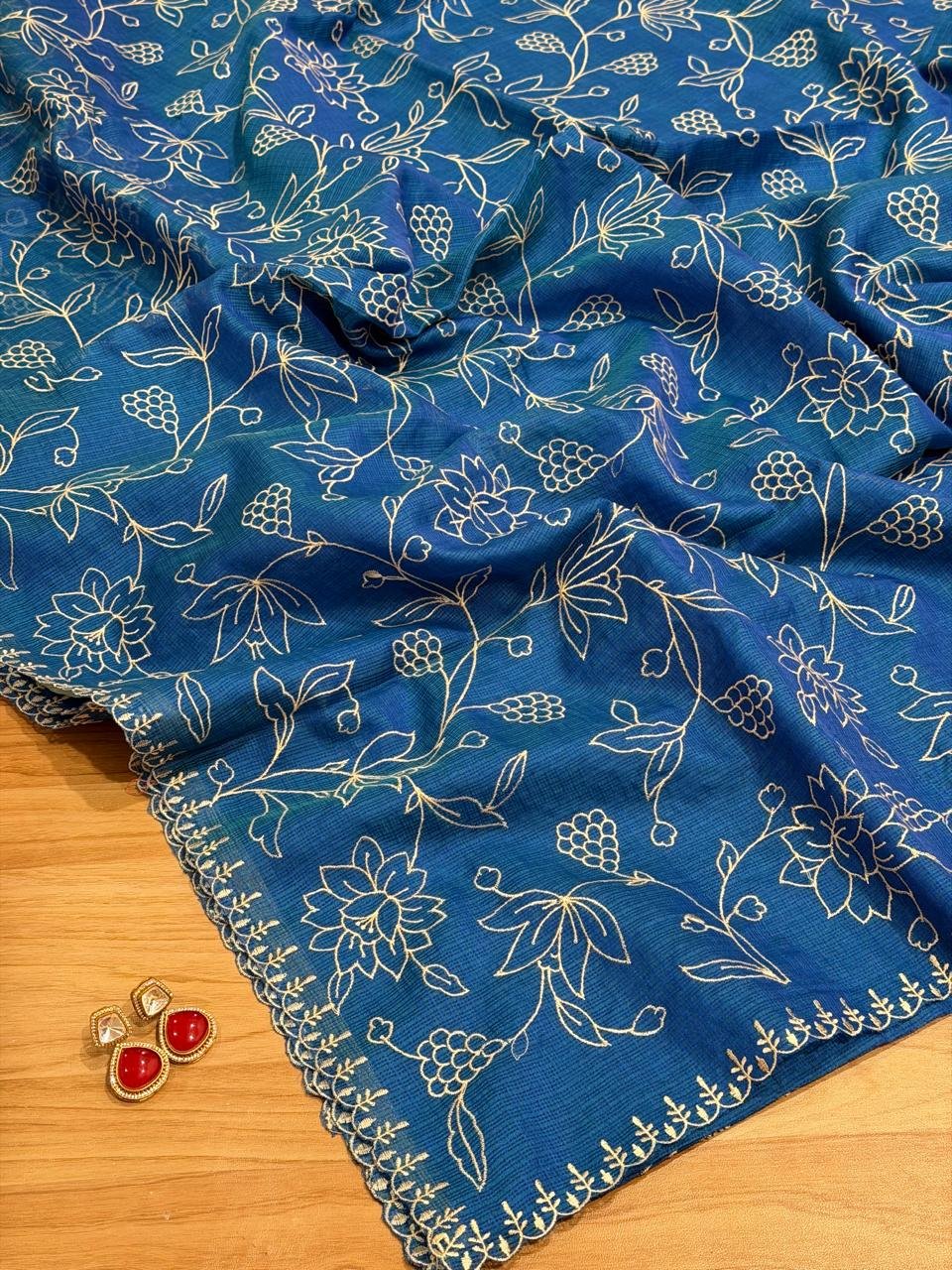 Kota saree Blue - Image 6