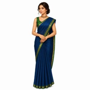 Pleated over shoulder (Pinned and removable)