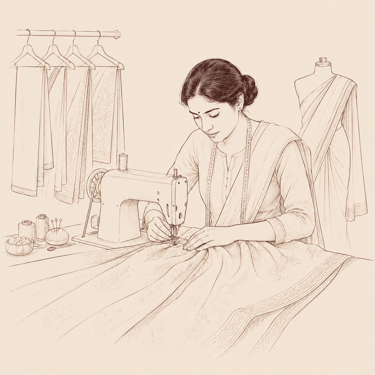 Pre stitch your saree